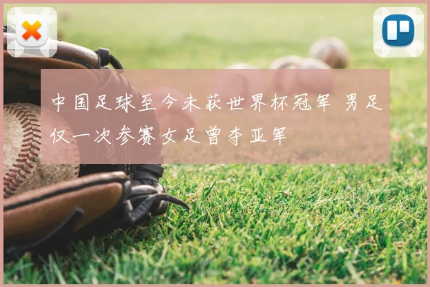 中国足球至今未获世界杯冠军 男足仅一次参赛女足曾夺亚军